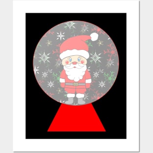 SANTA Snowglobe Posters and Art